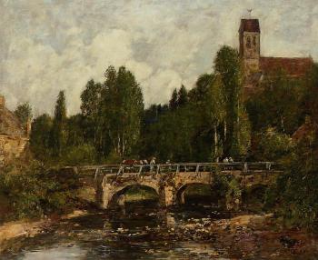 尤金 佈丹 Saint-Cenery, the Church and the Bridge 尤金 佈丹 Saint-Cenery, the Church and the Bridge